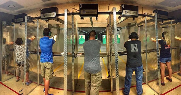 Practice firearm safety in the gun range at all times
