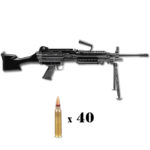 M249 SAW beltfed with 40 rounds of ammo