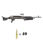M240 Bravo machine gun with 40 rounds of ammo