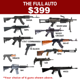 The full auto $399 package with 12 guns to choose 6 guns
